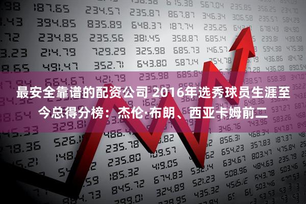 最安全靠谱的配资公司 2016年选秀球员生涯至今总得分榜：杰伦·布朗、西亚卡姆前二